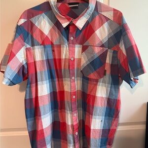 Columbia Red White and Blue Casual Button Down Shirt Size 2XL XXL